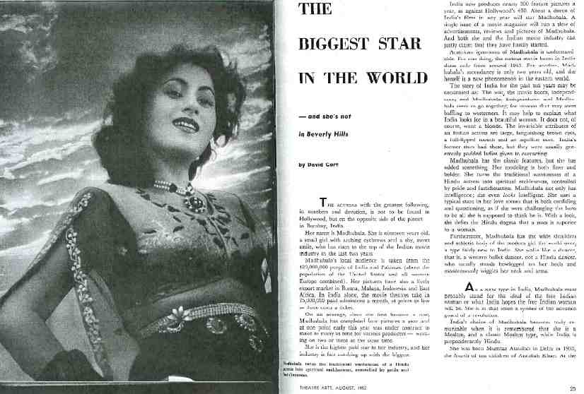 An article dedicated to Madhubala by the 