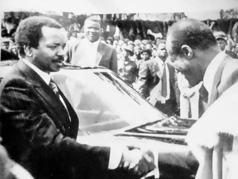 6 November 1982: Salomon Tandeng Muna, the former President of the National Assembly of Cameroon, welcomed Paul Biya, the newly elected President of the Republic of Cameroon, to take oath