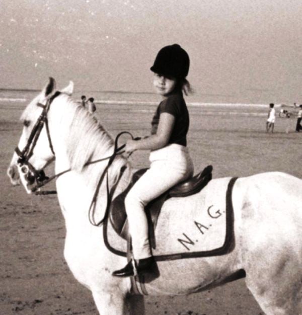 6-year-old Nisa Godrej in the opening scene of the movie Jaanbaaz in 1986