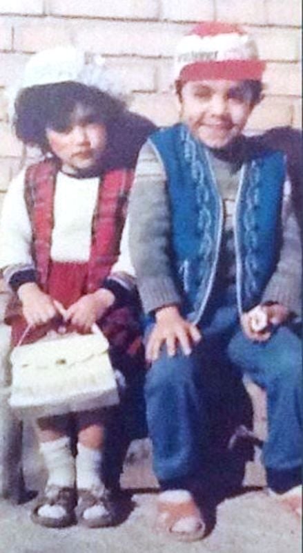 A Childhood Picture of Golshifteh Farahani and Her Brother