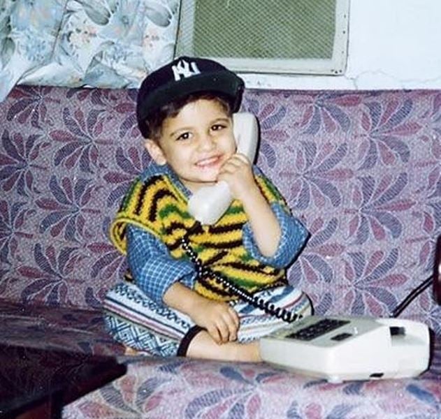 A childhood image of Abhishek Chauhan