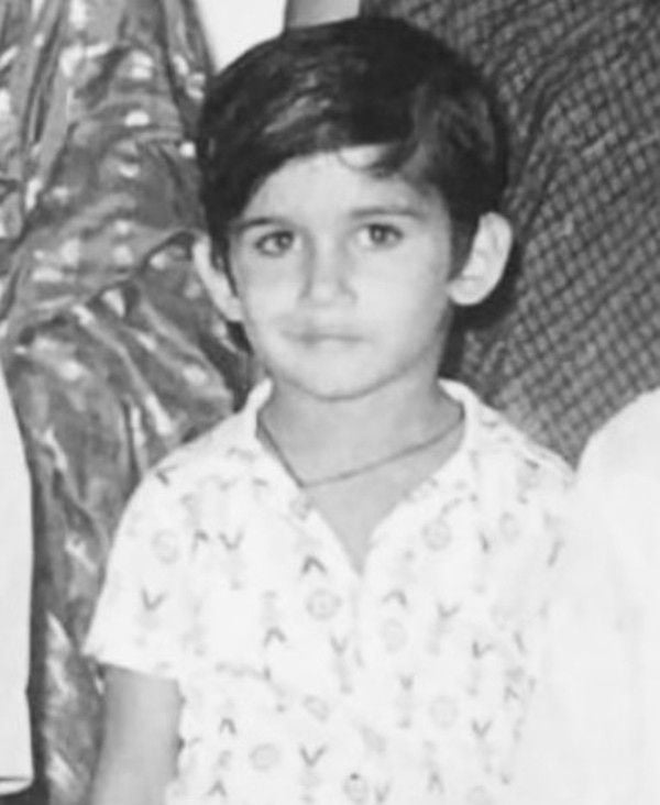 A childhood image of Ajit Shidhaye