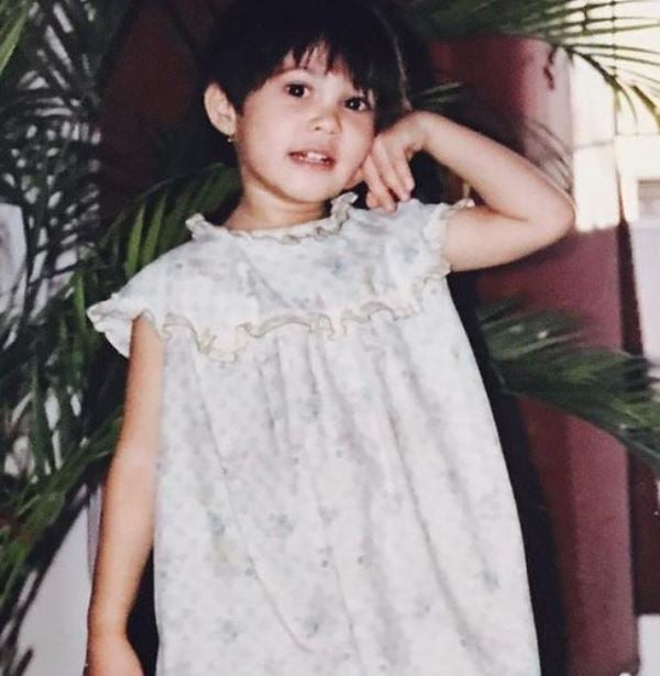 A childhood image of Anushka Mitra