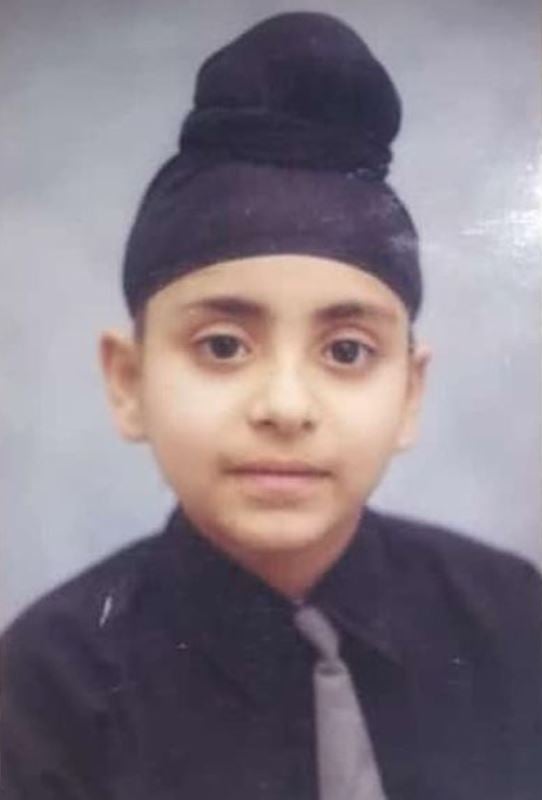 A childhood image of Apinderdeep Singh