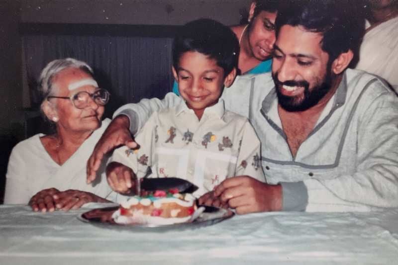 A childhood image of Arjun Radhakrishnan