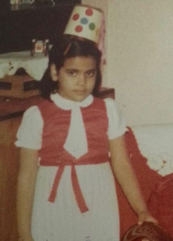 A childhood image of Caralisa Monteiro