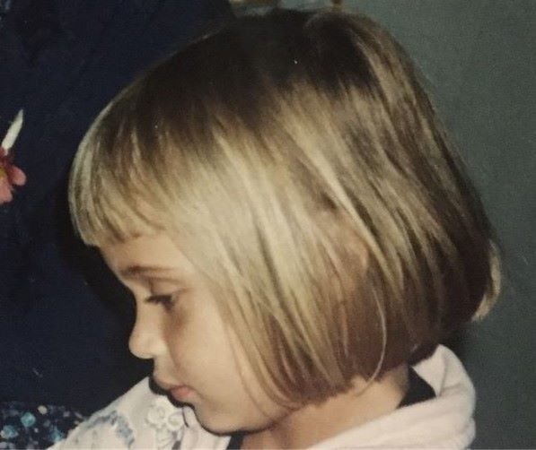 A childhood image of Mia le Roux