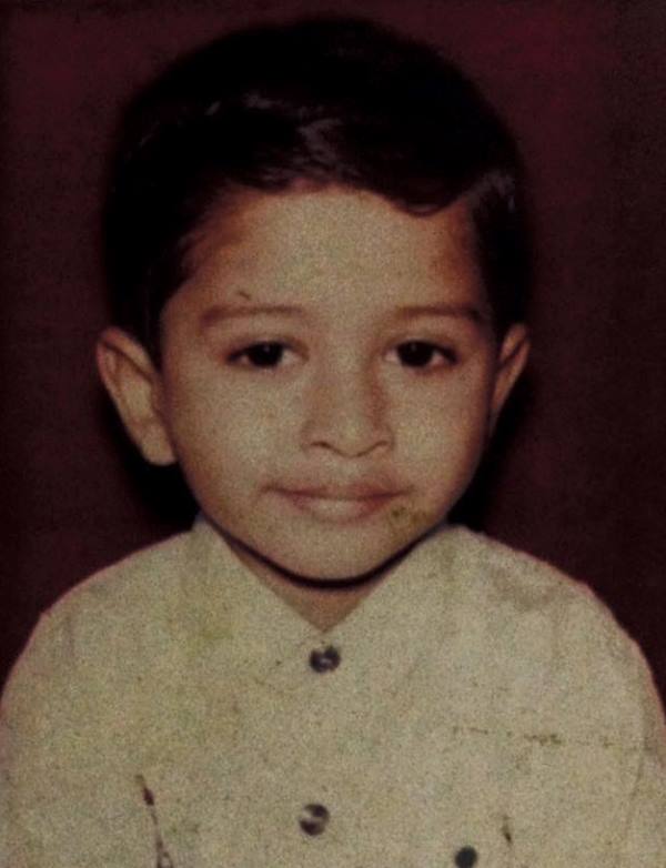 A childhood image of Nikhil Rajeshirke