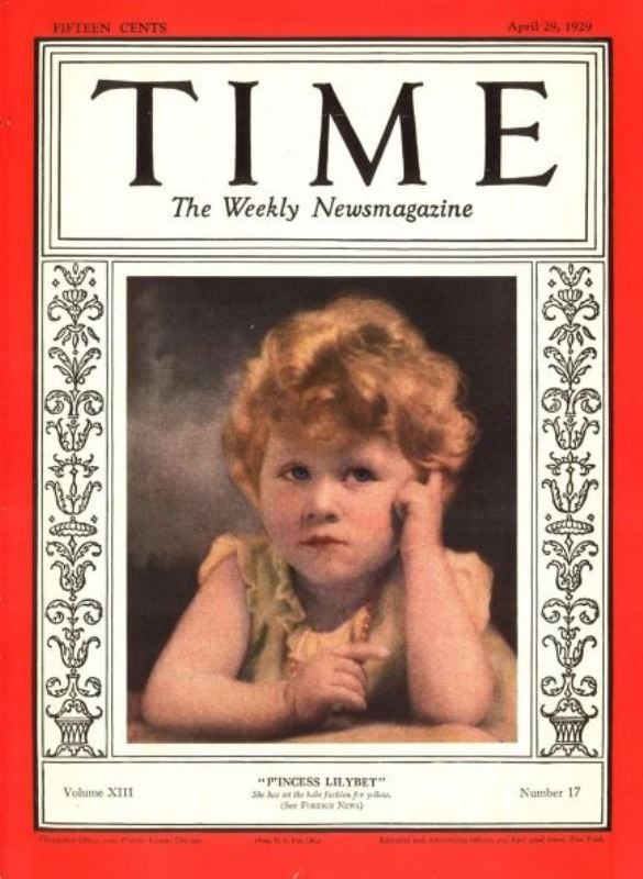 A childhood image of Queen Elizabeth II on the cover of TIME magazine
