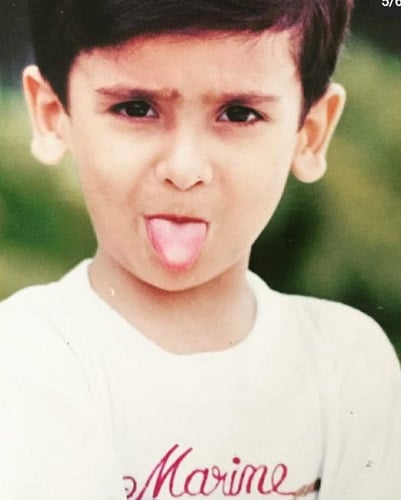 A childhood photo of Ali Kaashif Khan