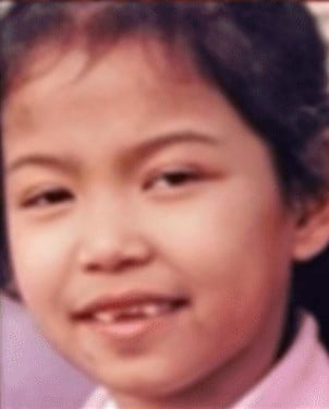 A childhood photo of Bella Poarch