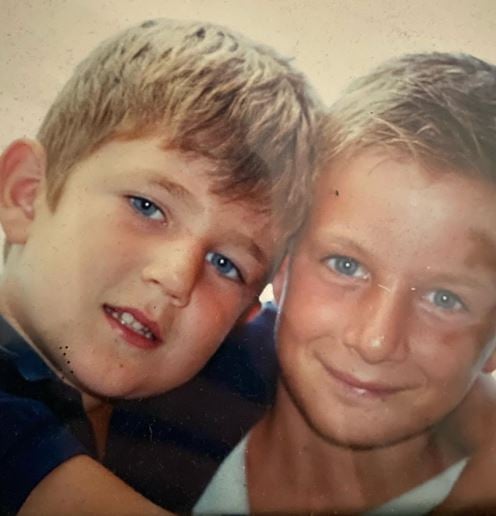 A childhood photo of Danilo Mileto and Fabrizio Mileto