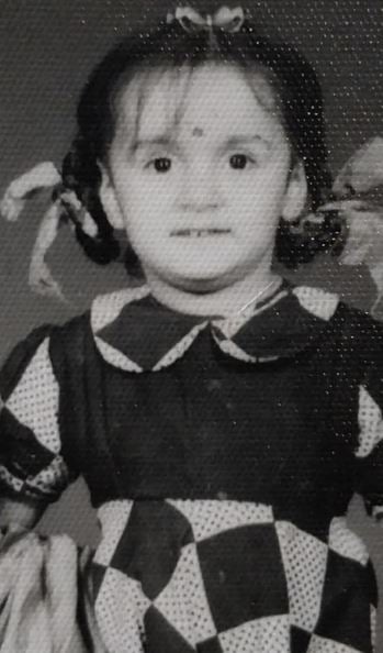 A childhood photo of Dolly Ahluwalia