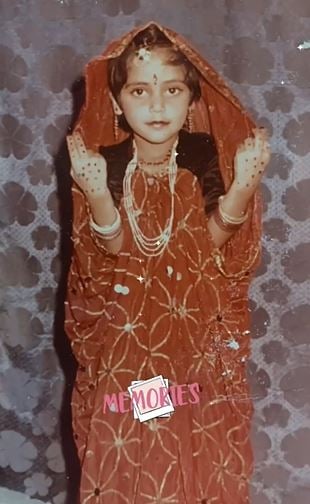 A childhood photo of Jividha Sharma