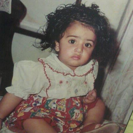 A childhood photo of Komal Sharma