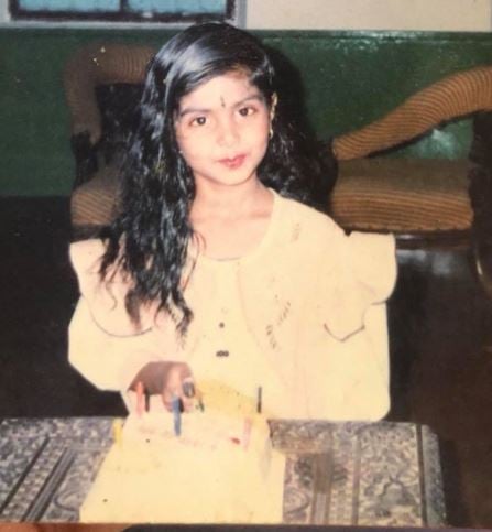 A childhood photo of Manya Anand