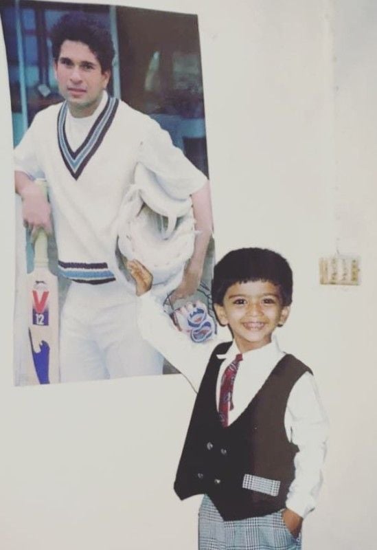 A childhood photo of Monank Patel