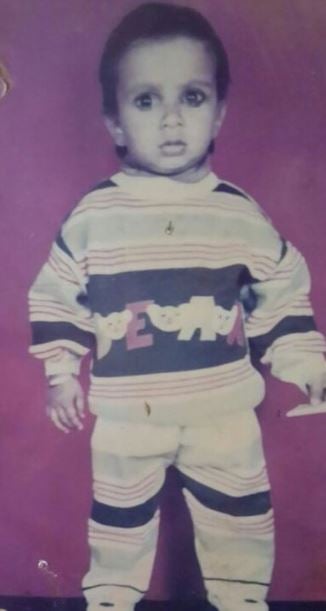A childhood photo of Nitin Chandila