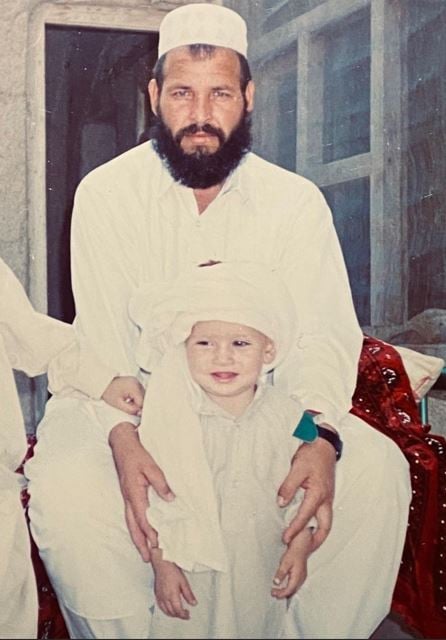 A childhood photo of Noor Ahmad