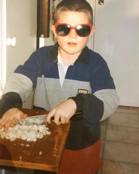 A childhood photo of Robert Sandberg