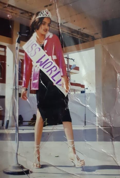 A childhood photo of Rushali Yadav