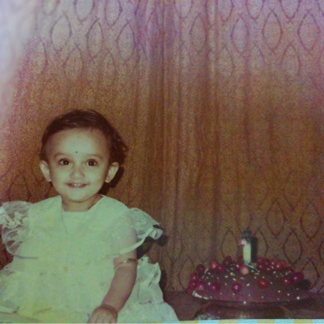 A childhood photo of Shibani Gharat