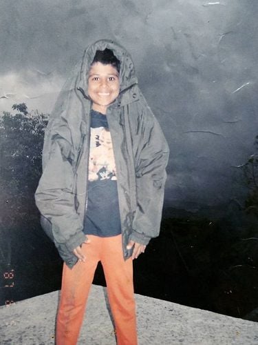 A childhood photo of Sreevathsav Chandrasekar