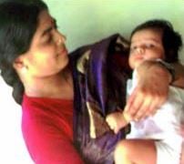 A childhood photo of Srikanth with his mother