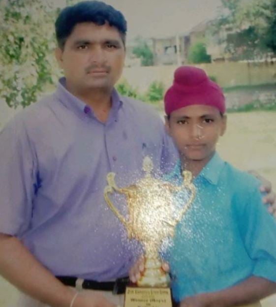 A childhood photo of Surinder Singh