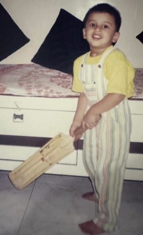 A childhood photo of Tanush Kotian