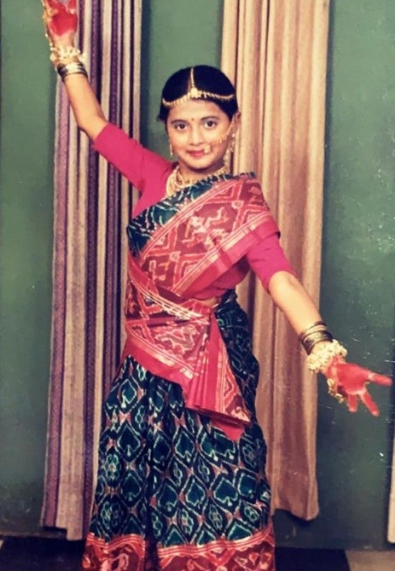 A childhood photograph of Bhargavi Chirmuley