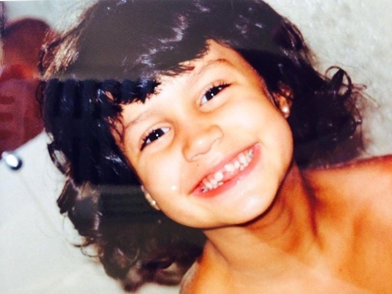 A childhood photograph of Larissa Bonesi