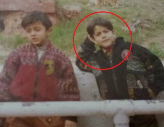 A childhood picture of Abhishek Sharma with his brother