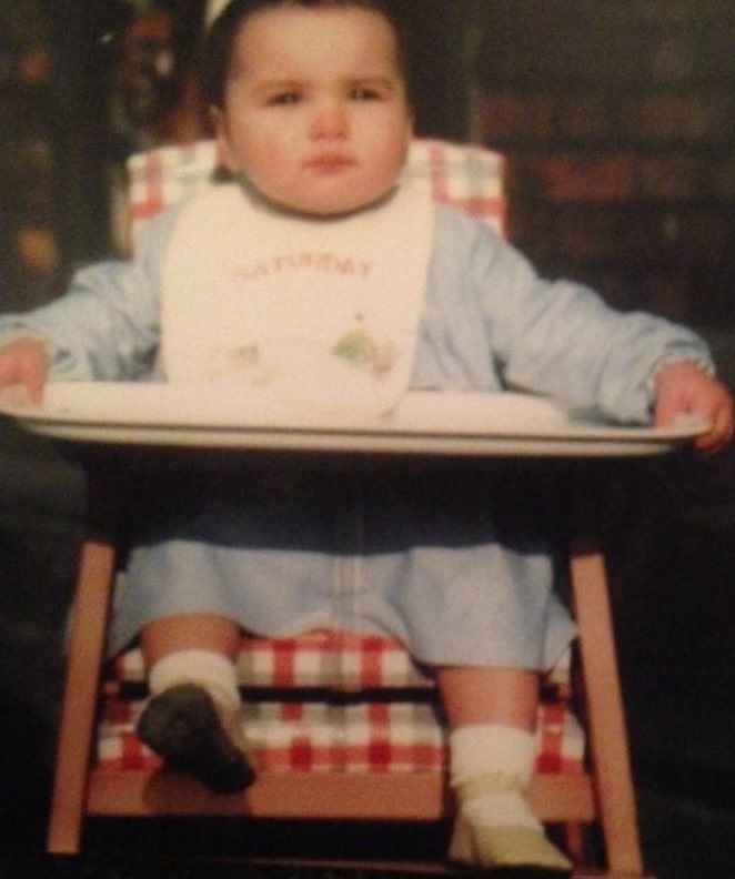 A childhood picture of Adhuna Akhtar