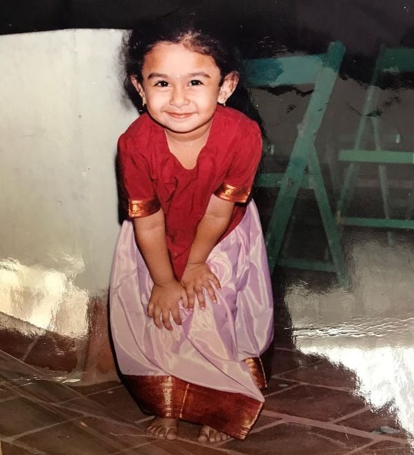A childhood picture of Aishwarya Arjun
