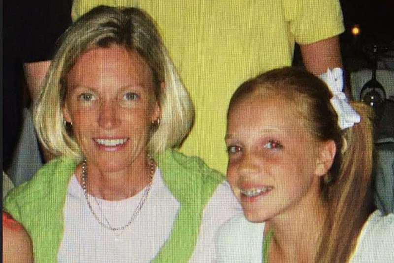 A childhood picture of Alexandra Cooper with her mother