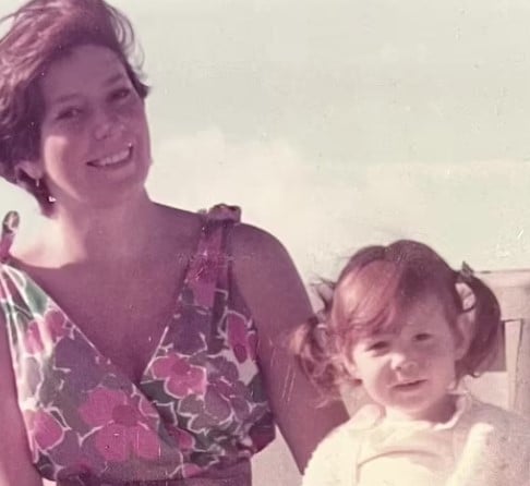 A childhood picture of Amy Nuttall with her mother