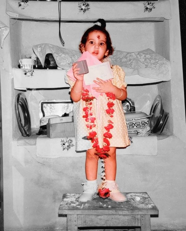 A childhood picture of Anahita Dhondy