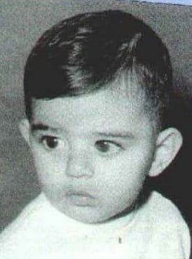 A childhood picture of Andrea Bocelli