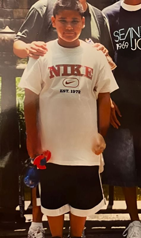 A childhood picture of Bryan Arenales