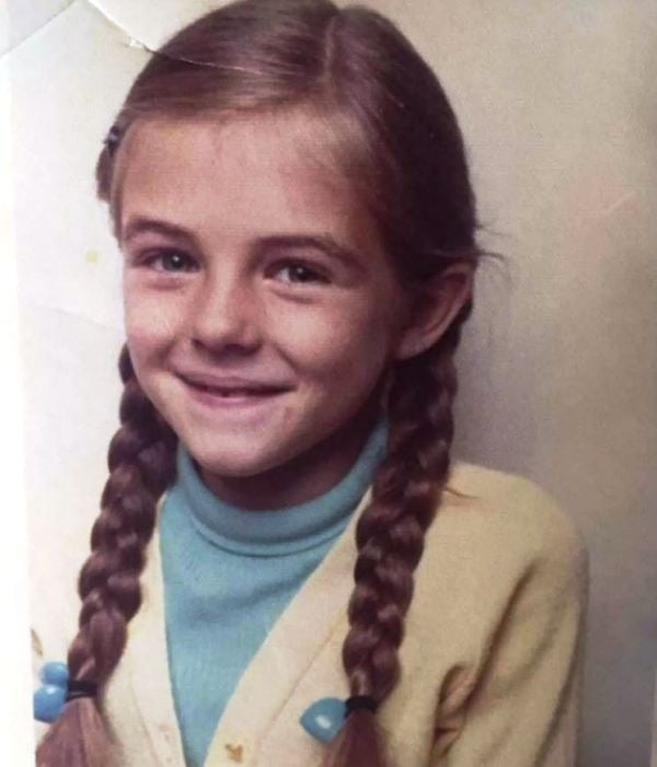 A childhood picture of Elizabeth Hurley