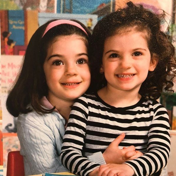 A childhood picture of Ella Rubin (right) with her sister, Evan Rubin