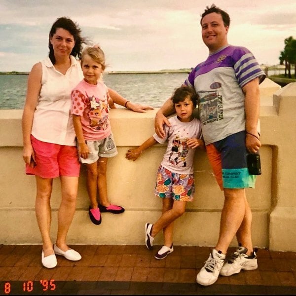 A childhood picture of Emma Slater (second from the right) with her family