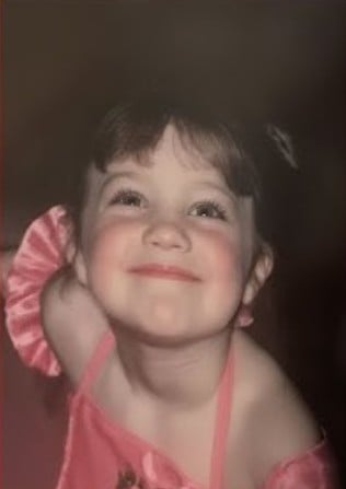 A childhood picture of Erika Kirk