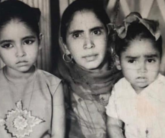 A childhood picture of Harjit Sajjan (right) with his mother and sister