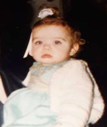 A childhood picture of Maite Benítez