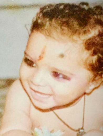 A childhood picture of Mridul Tiwari