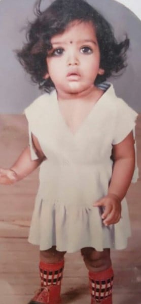 A childhood picture of Pavani Reddy