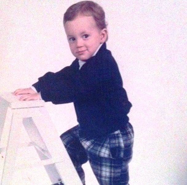 A childhood picture of Penn Badgley