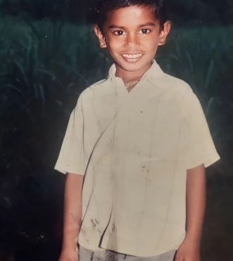 A childhood picture of R Guhan